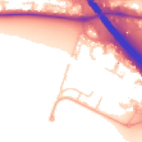 Daytime road noise heatmap for PO6 4UZ
