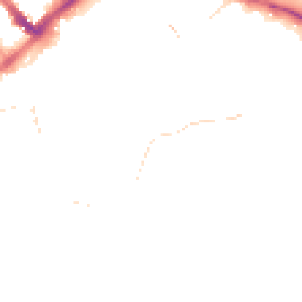 Night-time road noise heatmap for PR1 3QE
