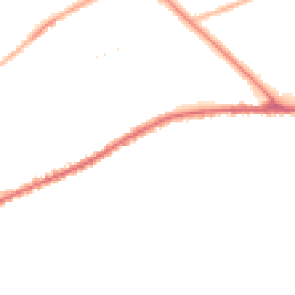 Night-time road noise heatmap for PR1 4TL