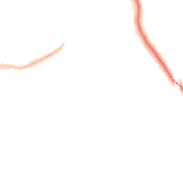 Night-time road noise heatmap for PR1 9NY