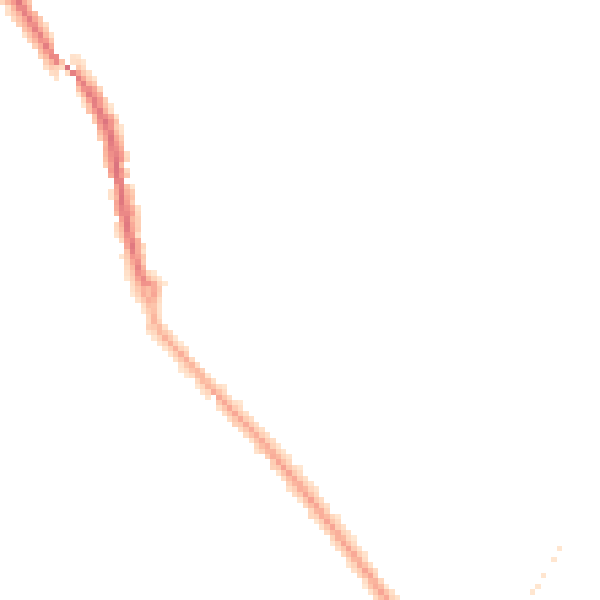Night-time road noise heatmap for PR1 9SD