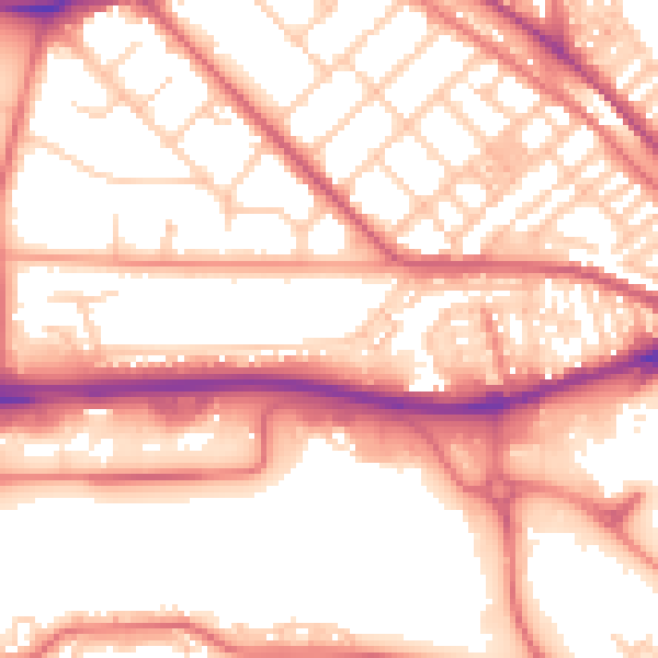 Daytime road noise heatmap for PR2 1AD