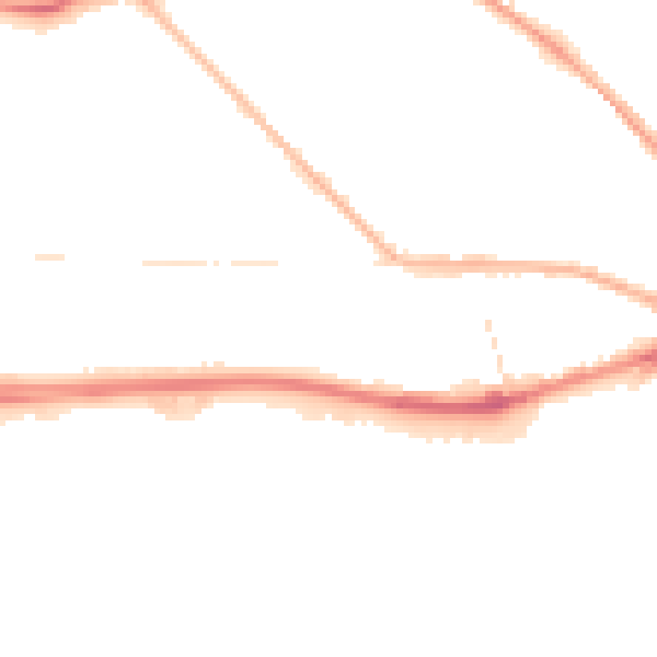 Night-time road noise heatmap for PR2 1AD