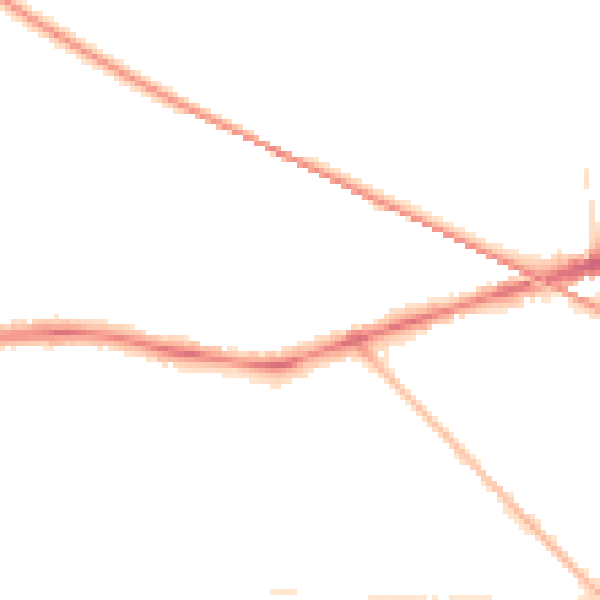 Night-time road noise heatmap for PR2 1AF