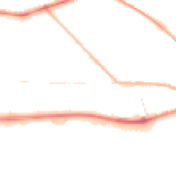 Night-time road noise heatmap for PR2 1AJ