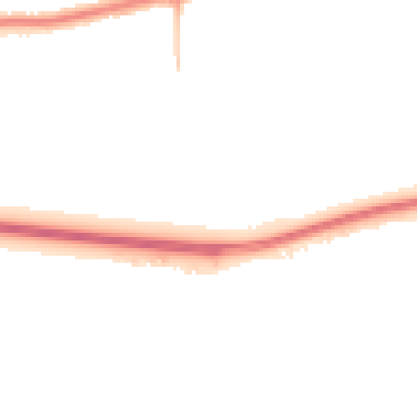 Night-time road noise heatmap for PR2 1BG