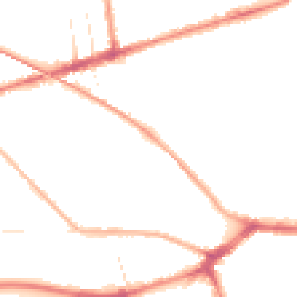Night-time road noise heatmap for PR2 1BQ