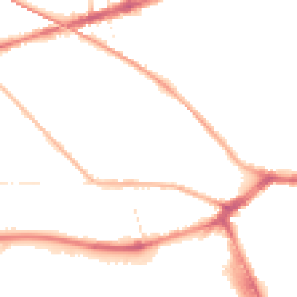 Night-time road noise heatmap for PR2 1DA