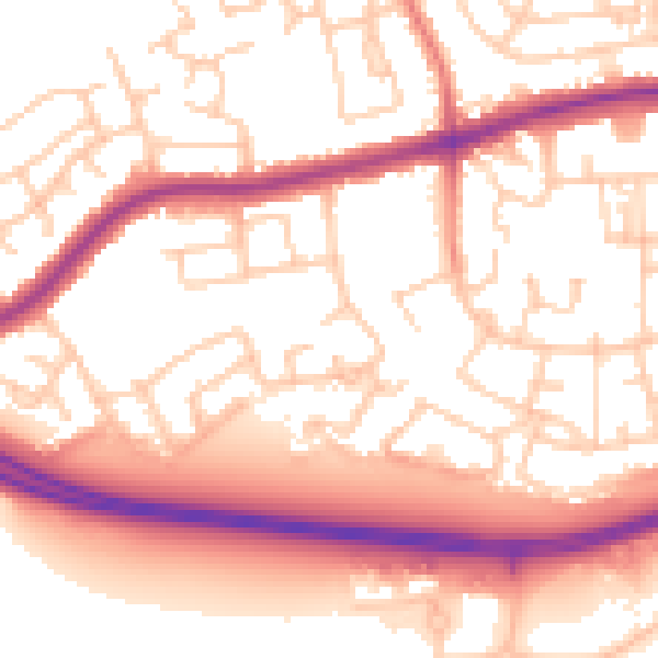Daytime road noise heatmap for PR2 1PL