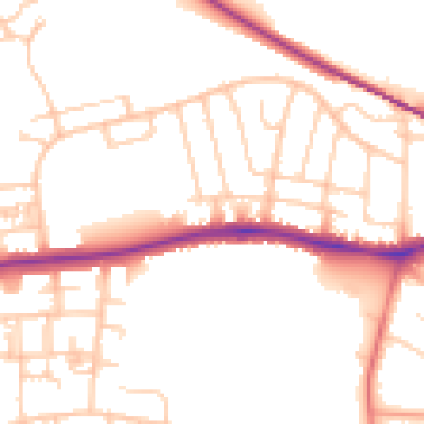 Daytime road noise heatmap for PR2 1SU