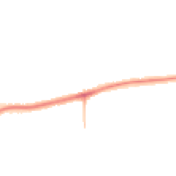 Night-time road noise heatmap for PR2 1TL