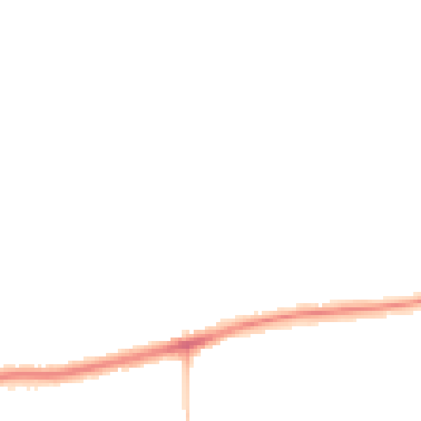 Night-time road noise heatmap for PR2 1TY