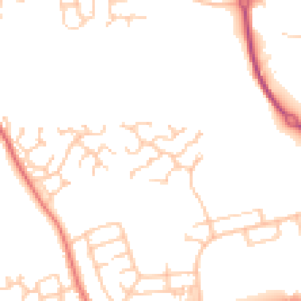 Daytime road noise heatmap for PR2 1XB