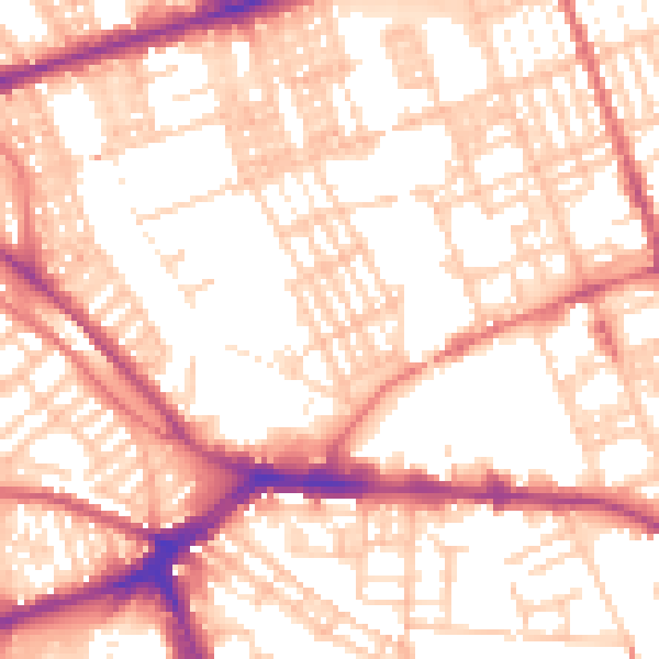 Daytime road noise heatmap for PR2 2AS