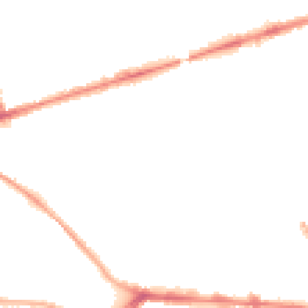 Night-time road noise heatmap for PR2 2BA