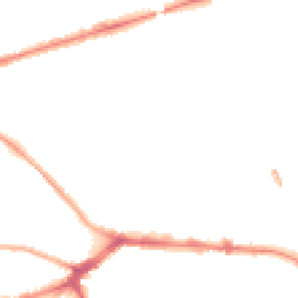 Night-time road noise heatmap for PR2 2DD