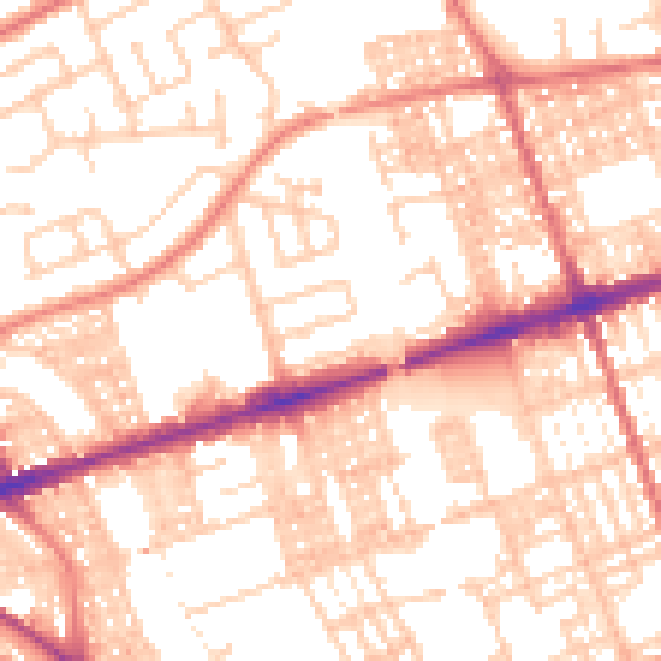 Daytime road noise heatmap for PR2 2HR