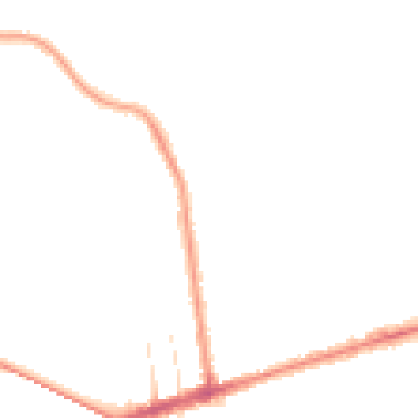 Night-time road noise heatmap for PR2 2LZ