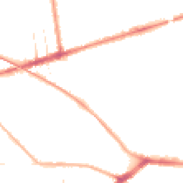 Night-time road noise heatmap for PR2 2SL