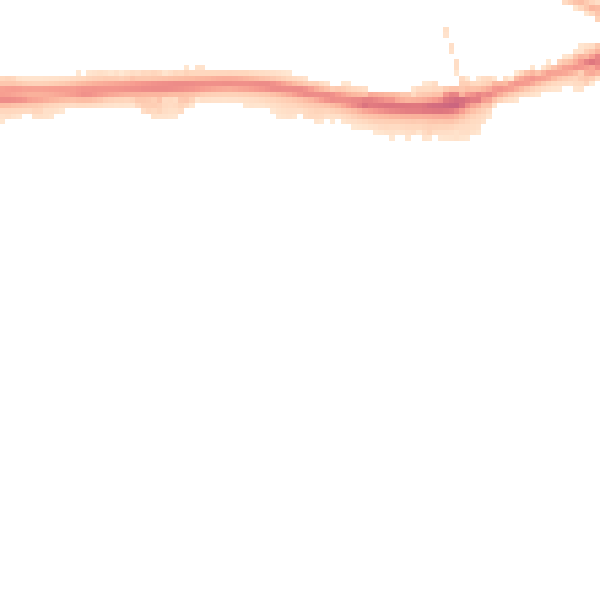 Night-time road noise heatmap for PR2 2YG