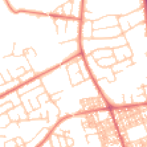 Daytime road noise heatmap for PR2 3QS