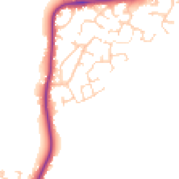 Daytime road noise heatmap for PR2 5TU