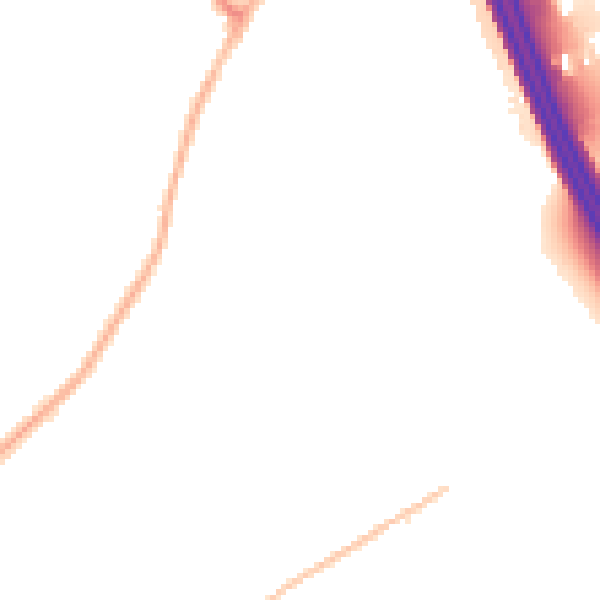Night-time road noise heatmap for PR2 6EX