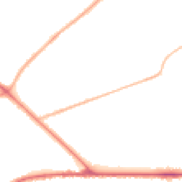 Night-time road noise heatmap for PR2 6NN