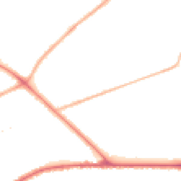 Night-time road noise heatmap for PR2 6NQ
