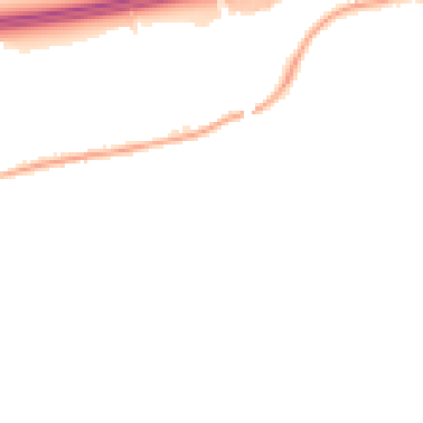 Night-time road noise heatmap for PR2 7DA