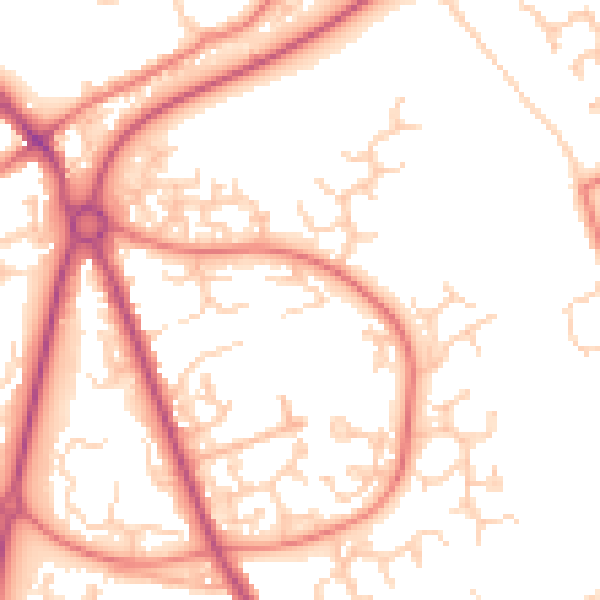 Daytime road noise heatmap for PR2 7DD