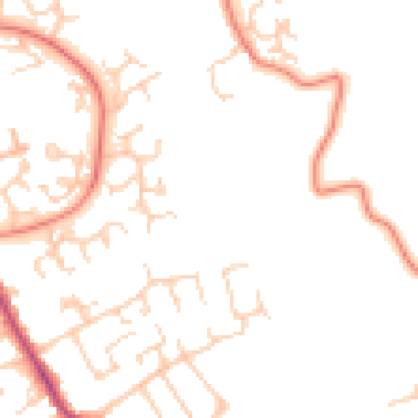 Daytime road noise heatmap for PR2 7FF