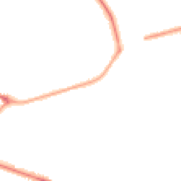 Night-time road noise heatmap for PR2 8AQ