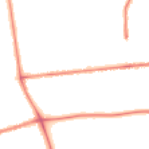 Night-time road noise heatmap for PR2 8EA