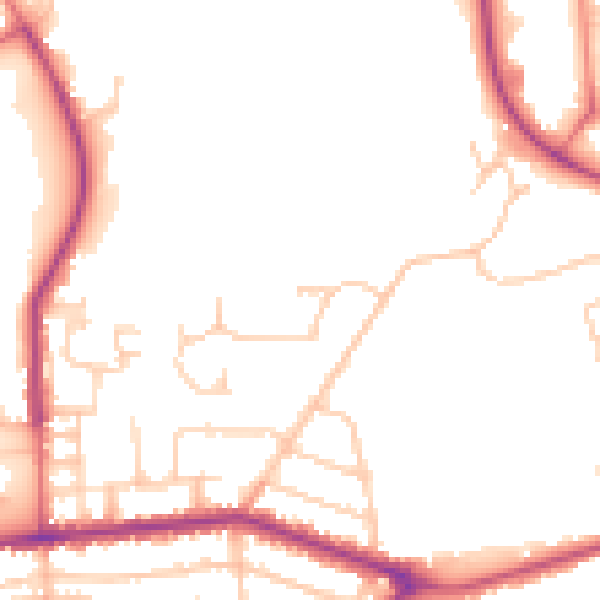 Daytime road noise heatmap for PR2 8FG