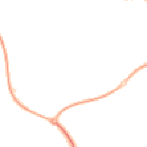 Night-time road noise heatmap for PR2 9PG