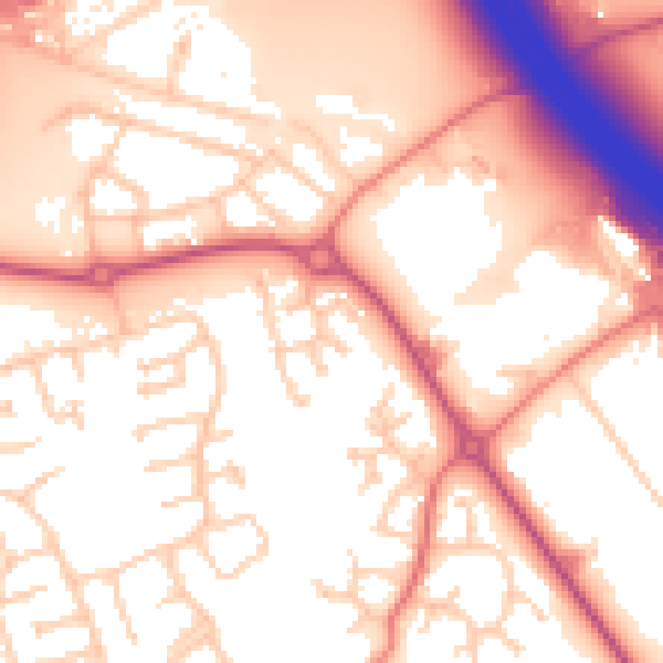 Daytime road noise heatmap for PR2 9PH