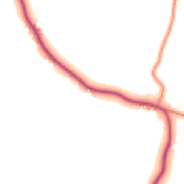 Daytime road noise heatmap for PR3 0AP