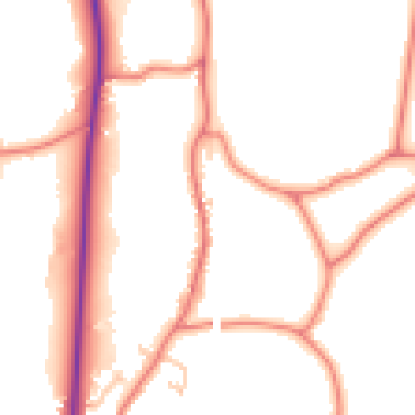 Daytime road noise heatmap for PR3 0AW