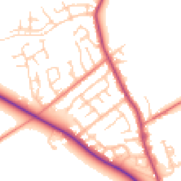 Daytime road noise heatmap for PR3 0FA