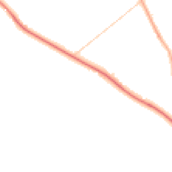 Night-time road noise heatmap for PR3 0FB
