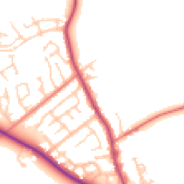 Daytime road noise heatmap for PR3 0HD