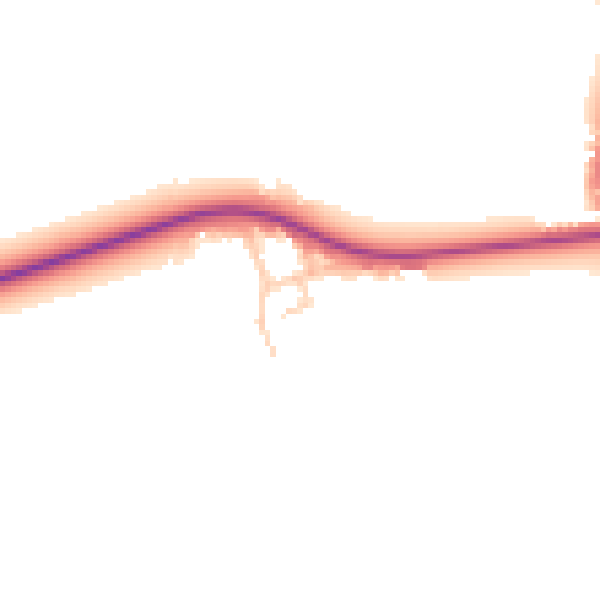 Daytime road noise heatmap for PR3 0HY