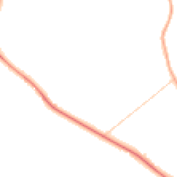 Night-time road noise heatmap for PR3 0NN