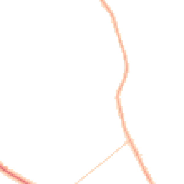 Night-time road noise heatmap for PR3 0QP