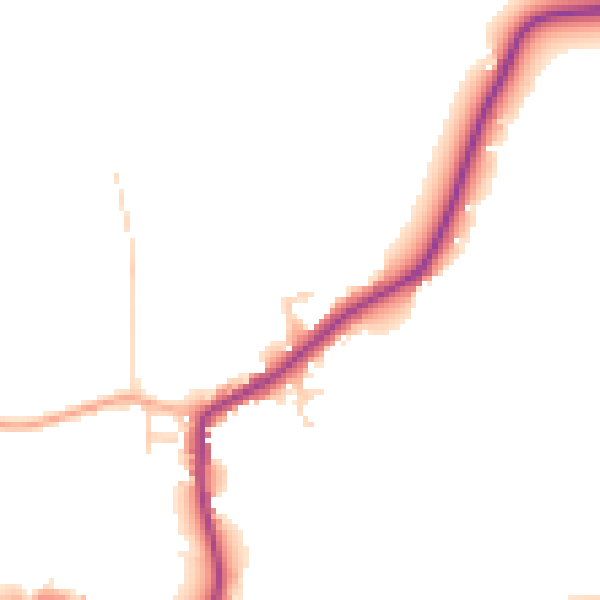 Daytime road noise heatmap for PR3 0TG