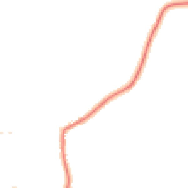 Night-time road noise heatmap for PR3 0TG