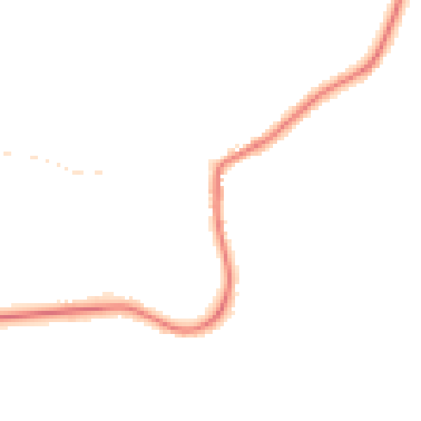 Night-time road noise heatmap for PR3 0TJ