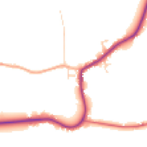 Daytime road noise heatmap for PR3 0TP