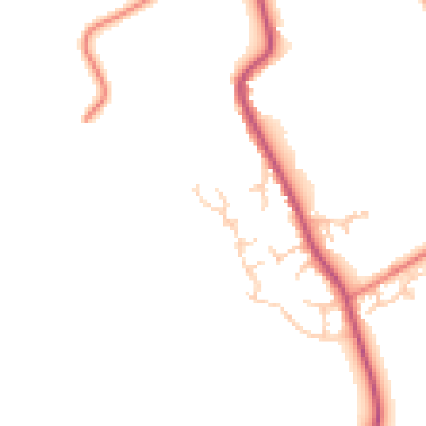 Daytime road noise heatmap for PR3 1BZ